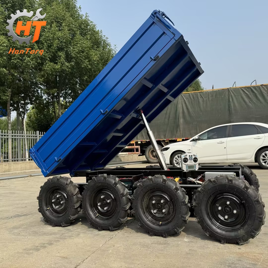 Electric 8-Wheel Steel Remote Control Truck-New Compact Energy-Saving Hydraulic Lift for Constr Agri Whse &amp; Light Haul