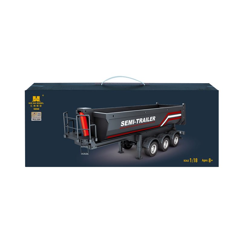 Hui Na1509 1:18 Alloy Large RC Semi Trailer Dump Truck 2.4G Remote Control Engineering Vehicle Model Toy Compatible With 1501
