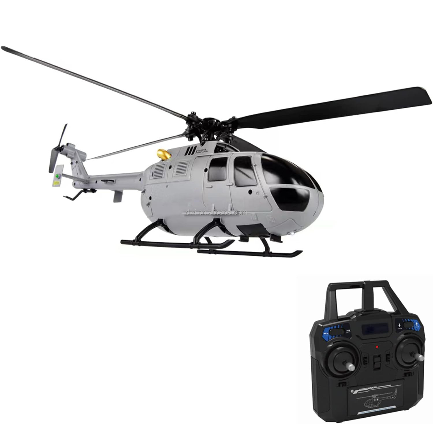 DWI 2.4Ghz RC Helicopter Remote Control Drone Single Propeller Without Ailerons Altitude Hold Toy for Kids and Beginners