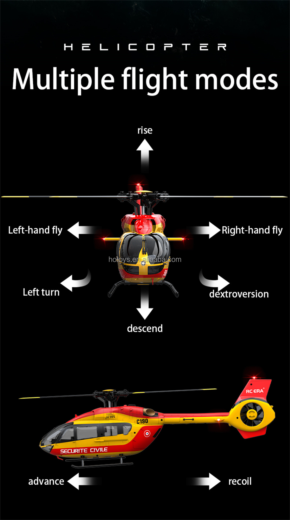 C190 RC Helicopter Detail