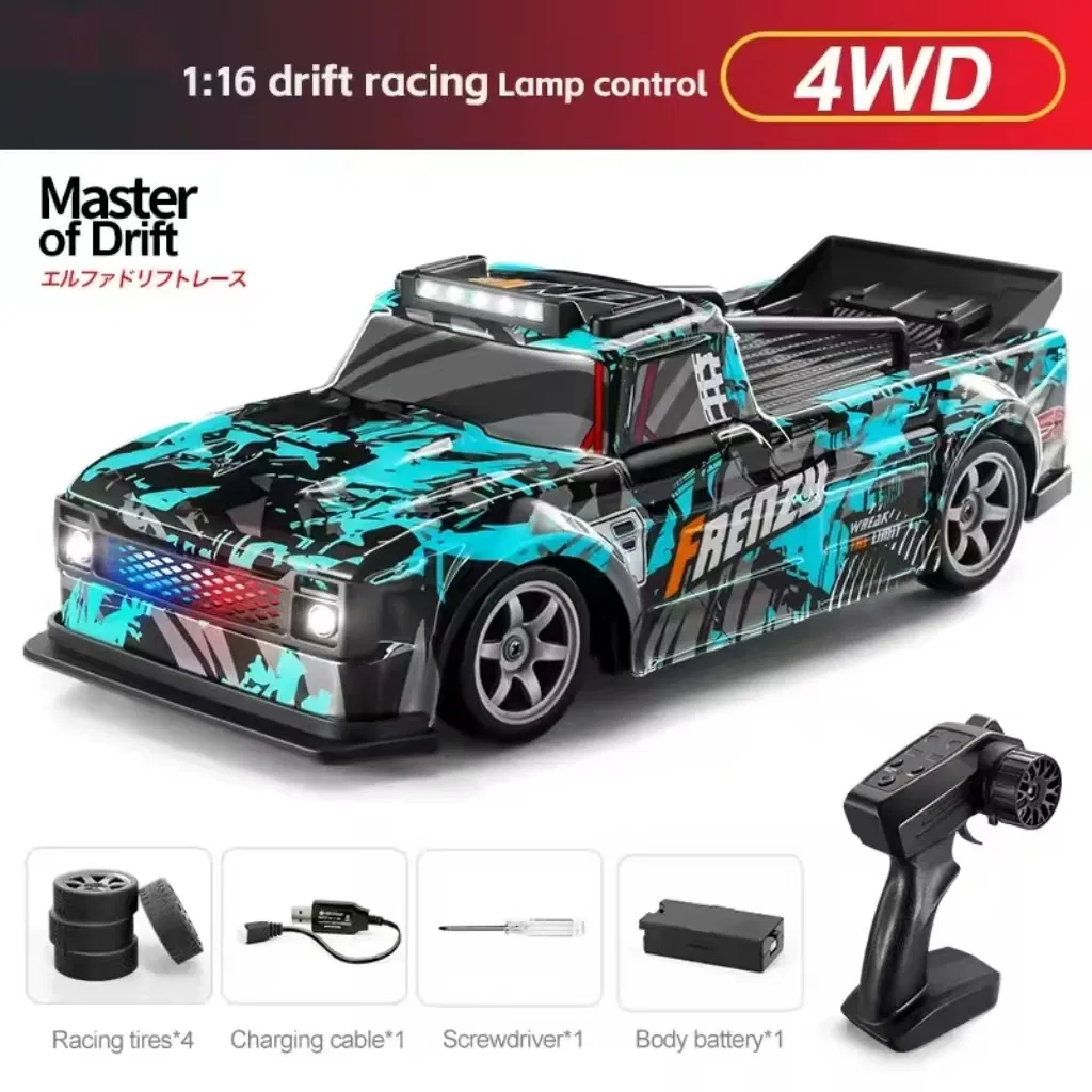 1: 16 Scale Ae86 RC Car 2.4G High-Speed Drift Vehicle with LED Lights 4WD Remote Control Car