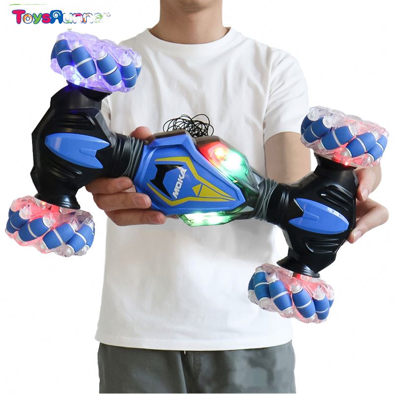 New Four-Wheel Electric Remote Control Car RC Off-Road Vehicle Mini 4X4 Toy Twisting Stunt Double Side Remote Control USB Cable