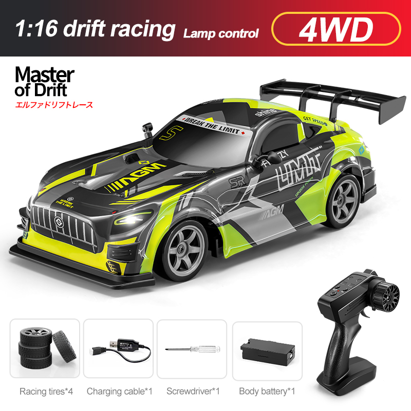 1 16 Scale 4WD Drifting Racing Green Blue RC Vehicle Remote Control High Speed RC Drift Car with 2 Colors