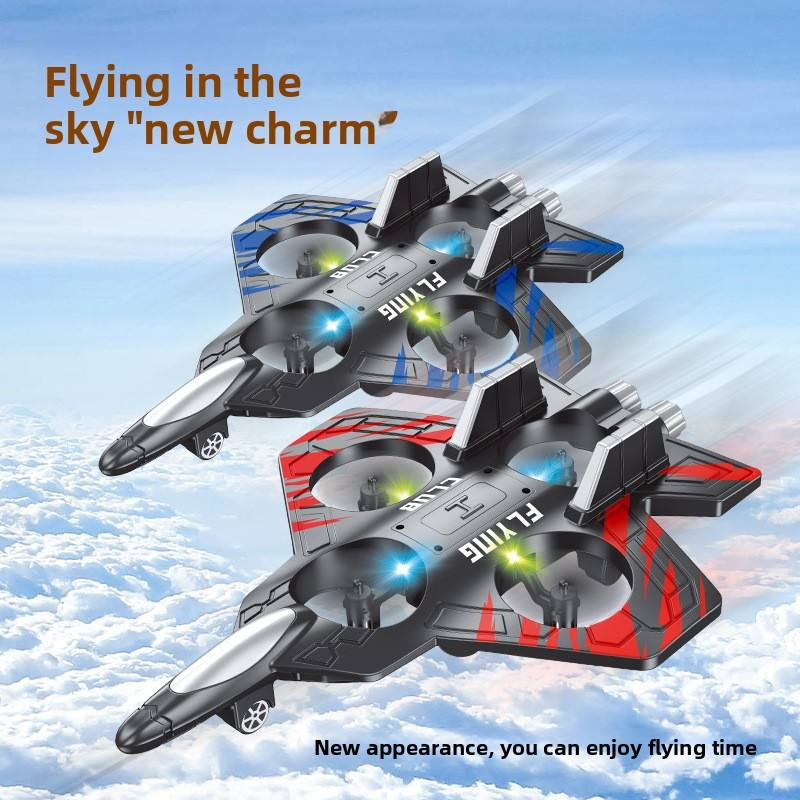 Hot Selling 2.4G Foam Plane Fighter Hand Gesture RC Quadrotor Auto Return Flying Airplane Toy Remote Control Batteries Included