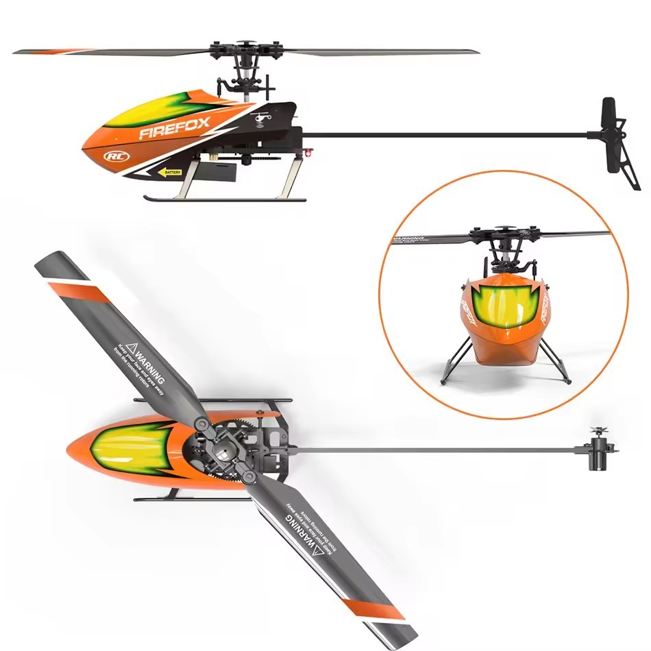 C129 Micro RC Helicopter 4CH RTF Automatic Stable One Click 3D Flip Single Propeller Without Aileron Simulation Plane Model Toys