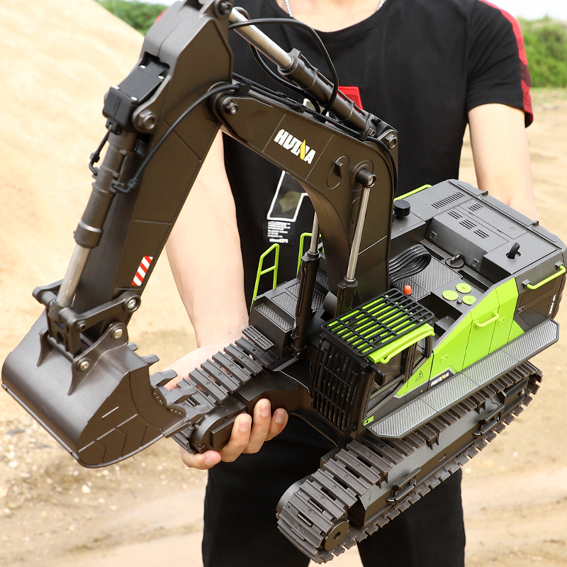 Hot Selling Huina 1593 Alloy Excavator 1:14 Scale Remote Control Vehicle 22 CH Big Mini Truck Simulation Engineering Charger