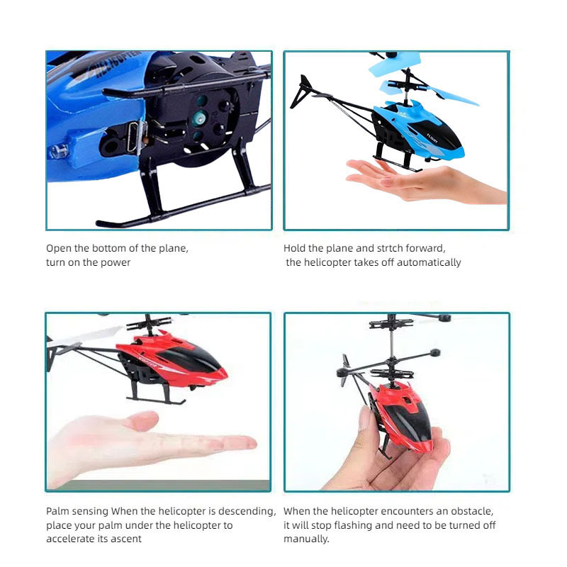 Mini Rechargeable RC Drone Fall-Resistant Remote Control Helicopter for Children for Outdoor Play Beginner Plastic Electric