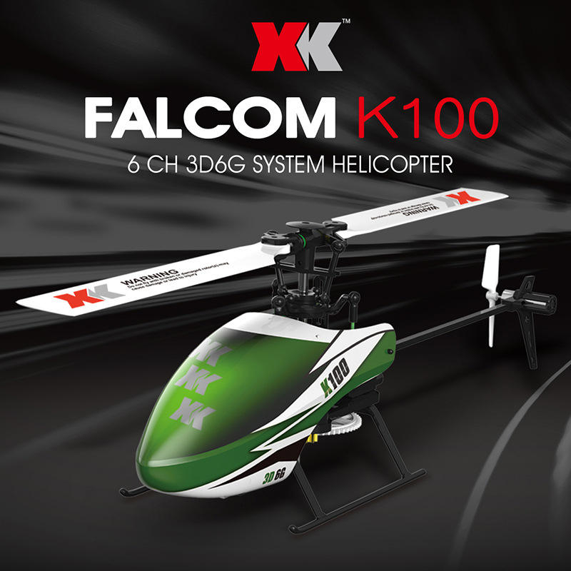 K100 3D/6G 6 Channels RC Aircraft Mini Flybarless Single Rotor Remote Control Helicopter Dual Toys