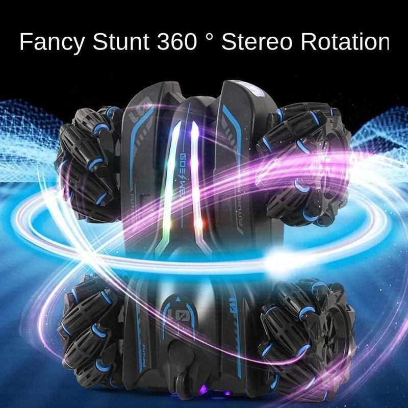 AiJH Dual-Sided Racing RC Car 4WD Drive Stunt Vehicle Spray Double 2.4GHz Remote Control Car Toys