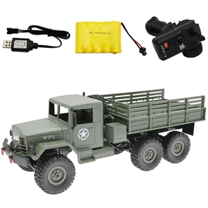 WPL B16 2.4G 6WD RC Truck Military 6 Wheels Off-Road Crawler RTR Remote Control Army Vehicle Hobby Model for Adults