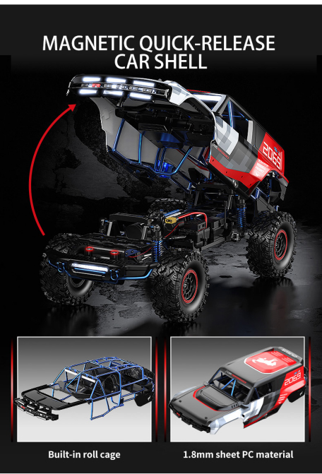 MJX HYPER 1:8 Scale Brushless H8P RC Car Remote Control 4WD Off-Road Truck Climbing Simulation Toy Vehicle Ford Bronco Baja 1000