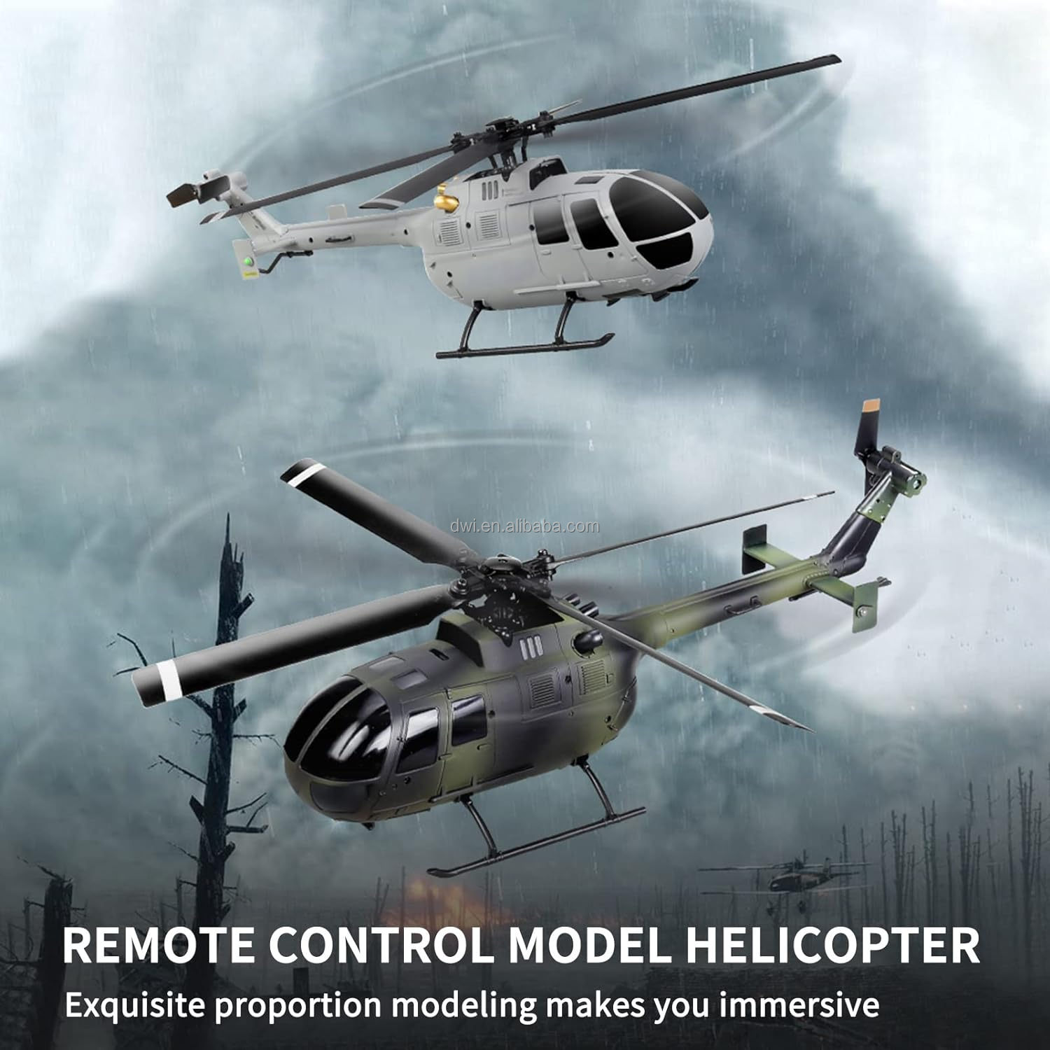 DWI 2.4Ghz RC Helicopter Remote Control Drone Single Propeller Without Ailerons Altitude Hold Toy for Kids and Beginners