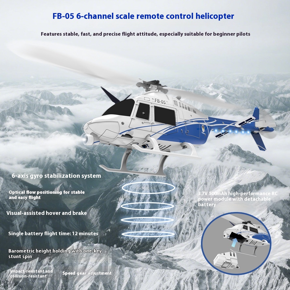 Children's Remote Control RC Helicopter Fall-Resistant Wing Air Pressure Height Fixed 3D Tumble Aircraft Model for Unmanned