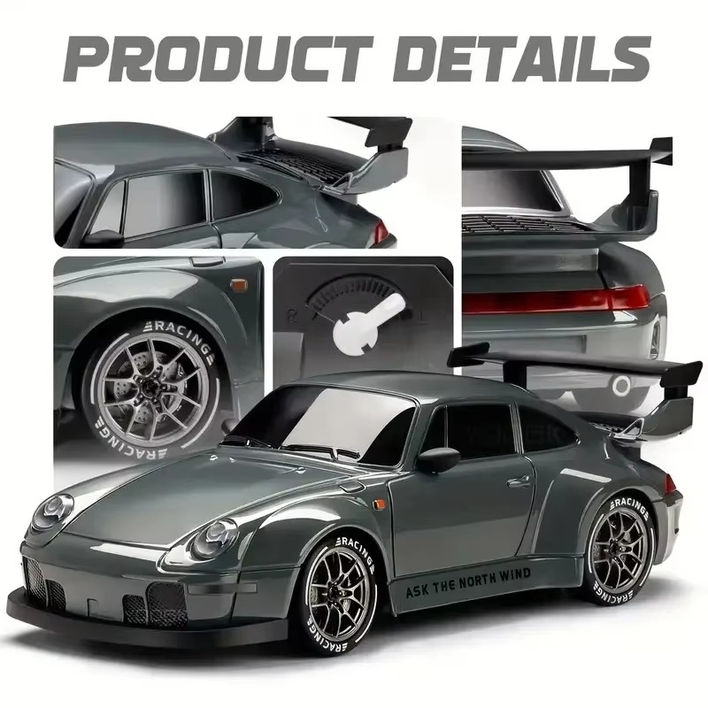 Hot 1:24 4WD 911 Model Vehicle Remote-controlled Drift Car 2.4GHz Racing Super Sports Cars With Gyroscope LED Light Toys