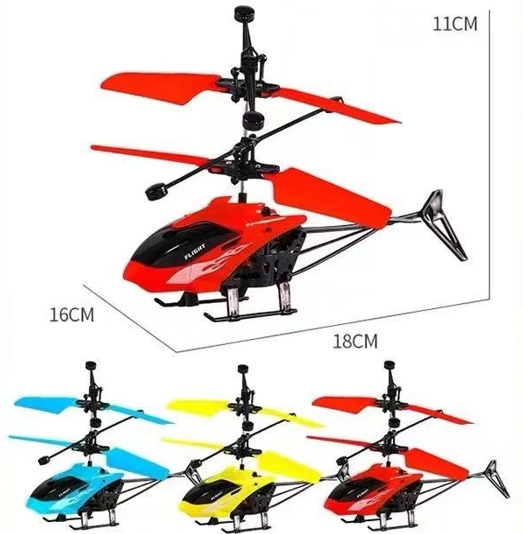 Mini RC Helicopter Rechargeable RC Fall Resistant Remote Control Helicopter Kids Outdoor Play Beginner Plastic Electric