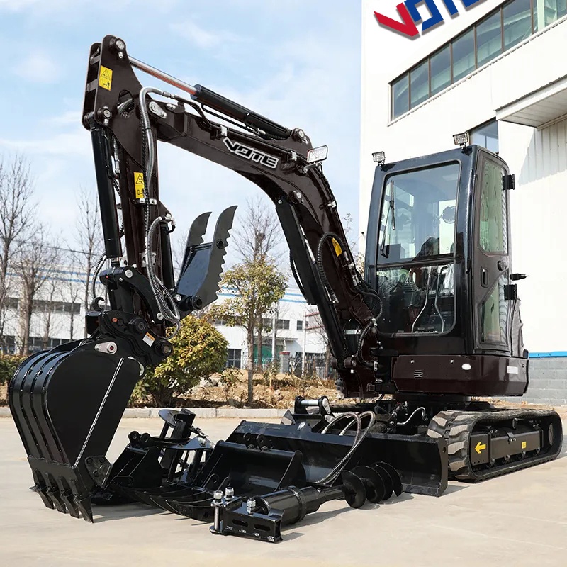VOTE Free Shipping Excavator 3.5 Ton Kubota Engine EPA Digger Farm Small Excavators 1 Ton 2 Tons Prices Mini Crawler Excavator