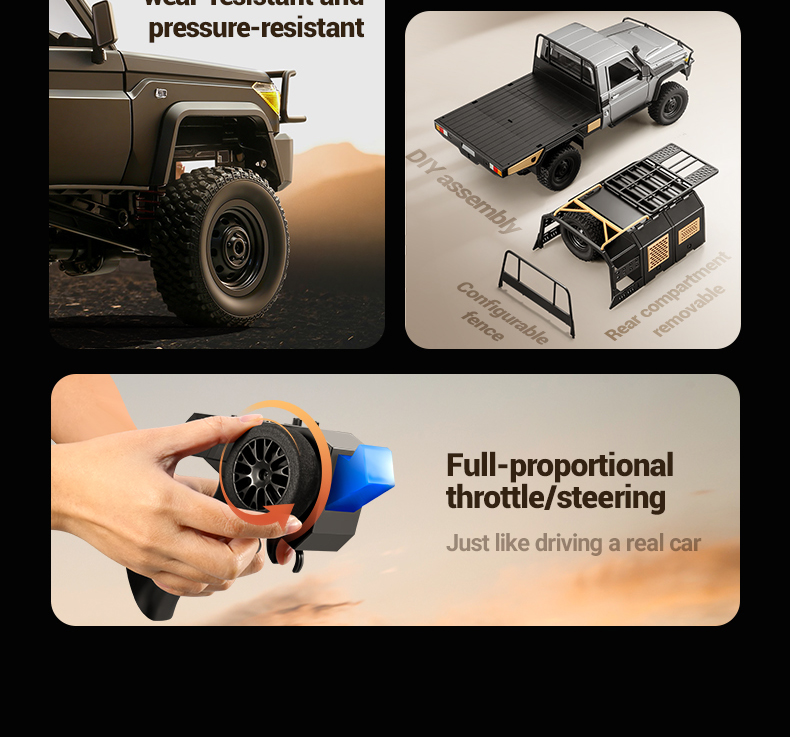 MN82S 1:12 LC79 Full Scale 2.4Ghz RC Truck Model Off-Road Climbing 4WD Remote Cars Adult Boy Gifts Assembly Charging Included