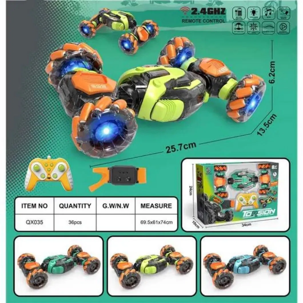 2.4GHz 360-Degree Rotation Stunt Drift Vehicle for Children with Double Remote Control