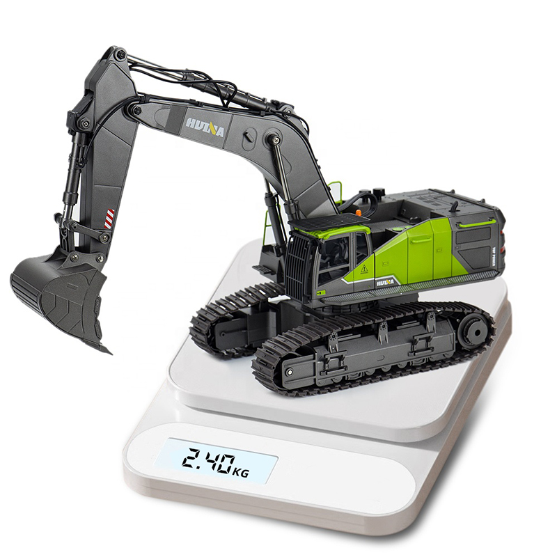 HUINA 1593 RC Excavator Metal 1/14 Dumper Truck Crawler Alloy Tractor Loader 2.4G Radio Controlled Car Rc Cars for Kids