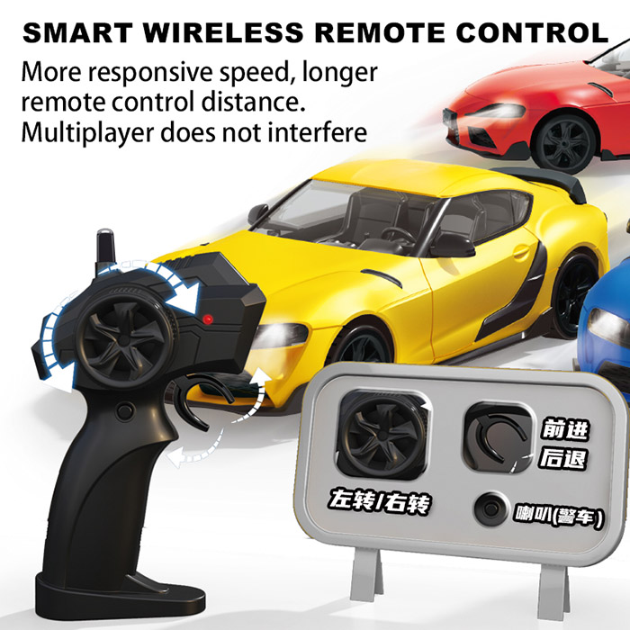 1/24 2.4ghz Remote Control Mini Drift Racing Car 4wd RC Electric Vehicle With Led Light for Boys Toy Gifts