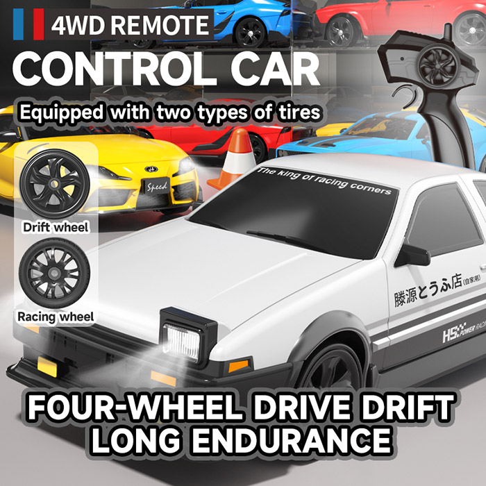 1/24 2.4ghz Remote Control Mini Drift Racing Car 4wd RC Electric Vehicle With Led Light for Boys Toy Gifts
