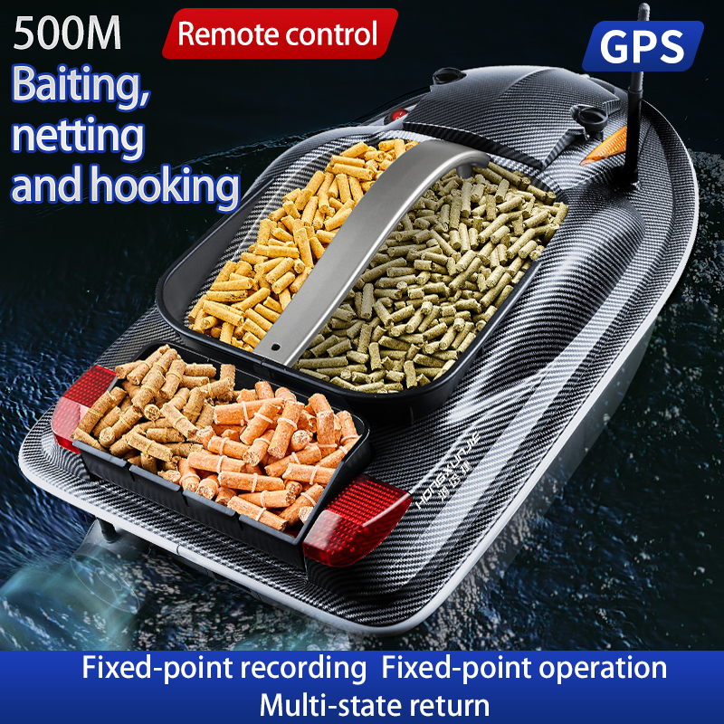 Factory HJ817 Dual-Motor 2.4G Remote Control Nesting Boats 7 Lb Heavy Load Night Lights RC Fishing Bait Boat