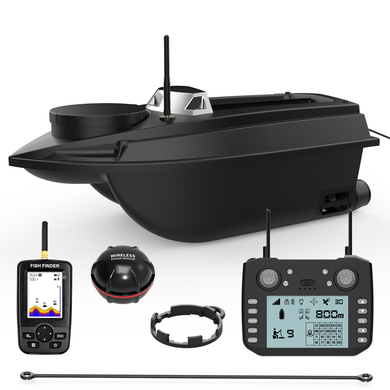 BV030 RC GPS Bait Boat With Fish Finder Sonar for Carp Fishing High Precision Smart Fishing Tool