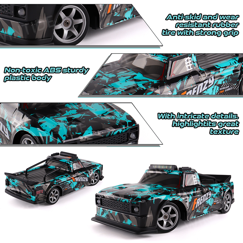 2.4GHz 4WD 1:16 Scale High-Speed RC Drift Car with USB Cable-Remote Control Toy for Kids &amp; Adults