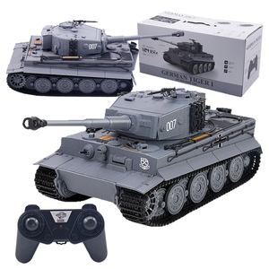 1/24 Rc Battle Tank 2.4g Remote Control Ww2 German Tiger Military Electric Shooting Armored Vehicle Educational Toys Model Kit
