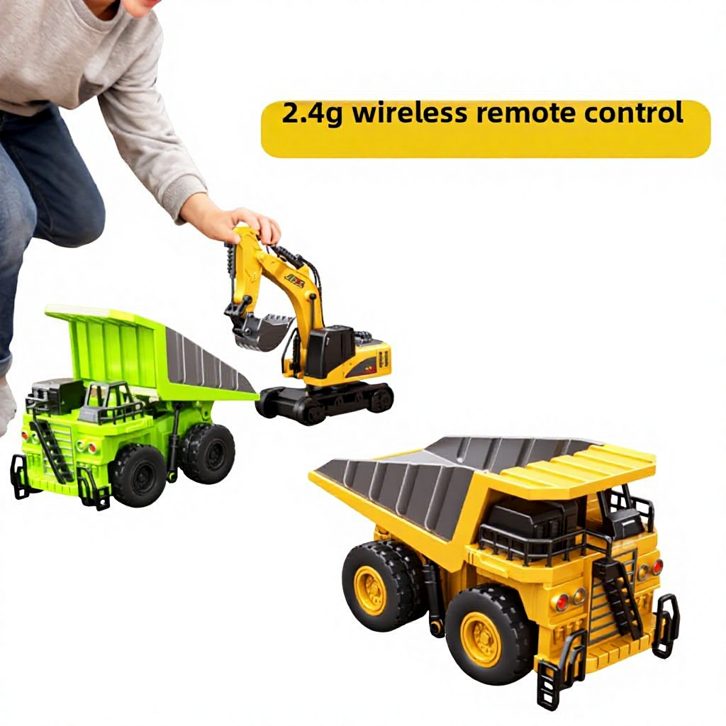 Mini Engineering Vehicle 1 64 Alloy Die-Cast Electric-Powered Heavy-Duty Dump Truck for Boys Ages 14+ RC Toy Model