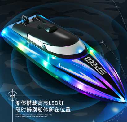 High Speed RC Speedboat Waterproof Electric Remote 20 KPH High Speed RC Speedboat Durable Toy for Kids Wholesale Waterproof