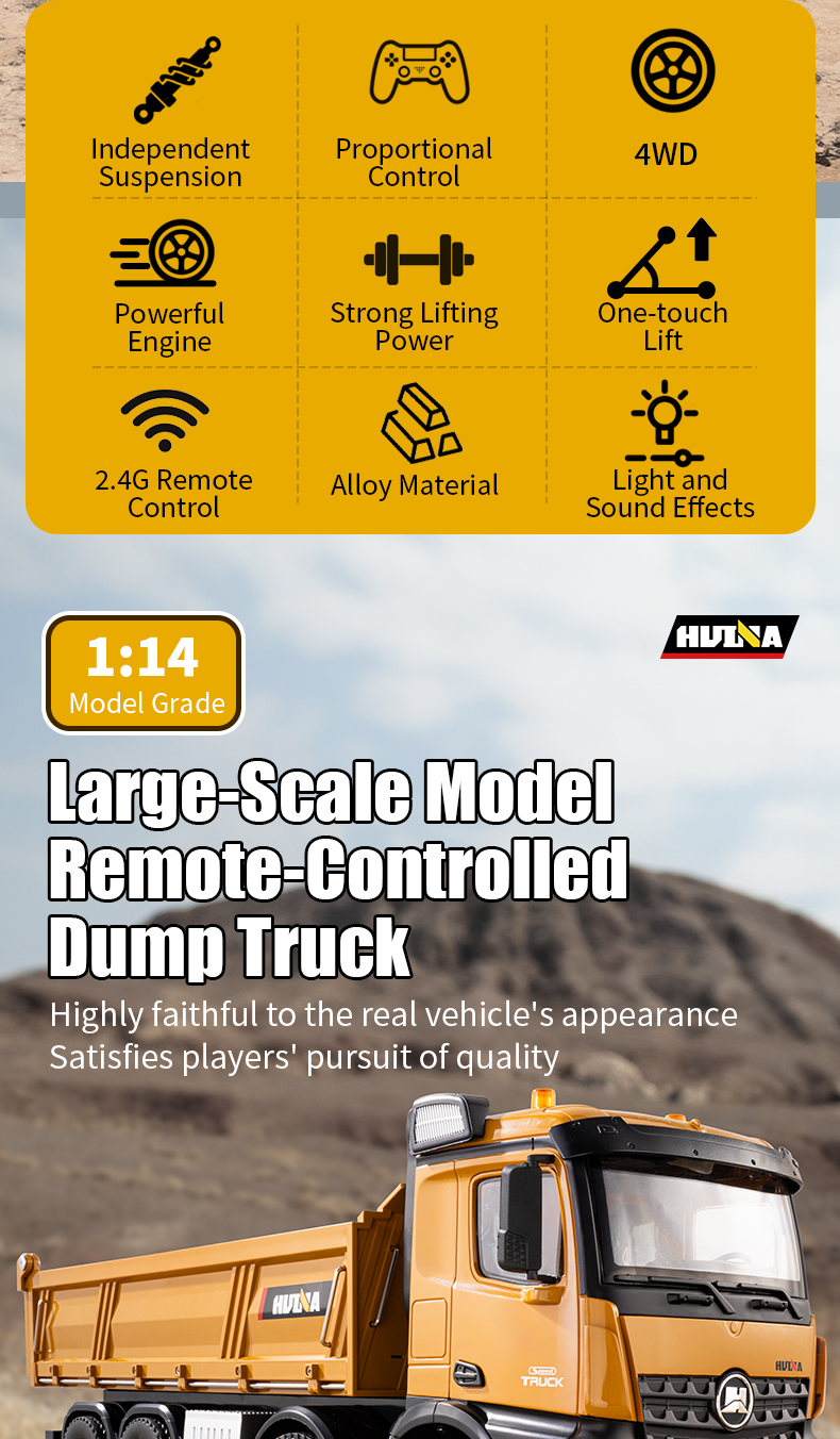 Remote Control Alloy Dump Truck