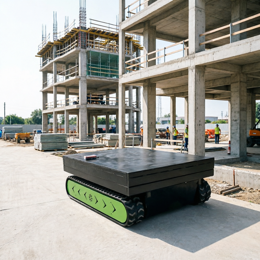 Hot Selling JS Brand Remote Control Crawler Lift Platform Vehicles Motor Steel Construction for Construction Site (1 Year