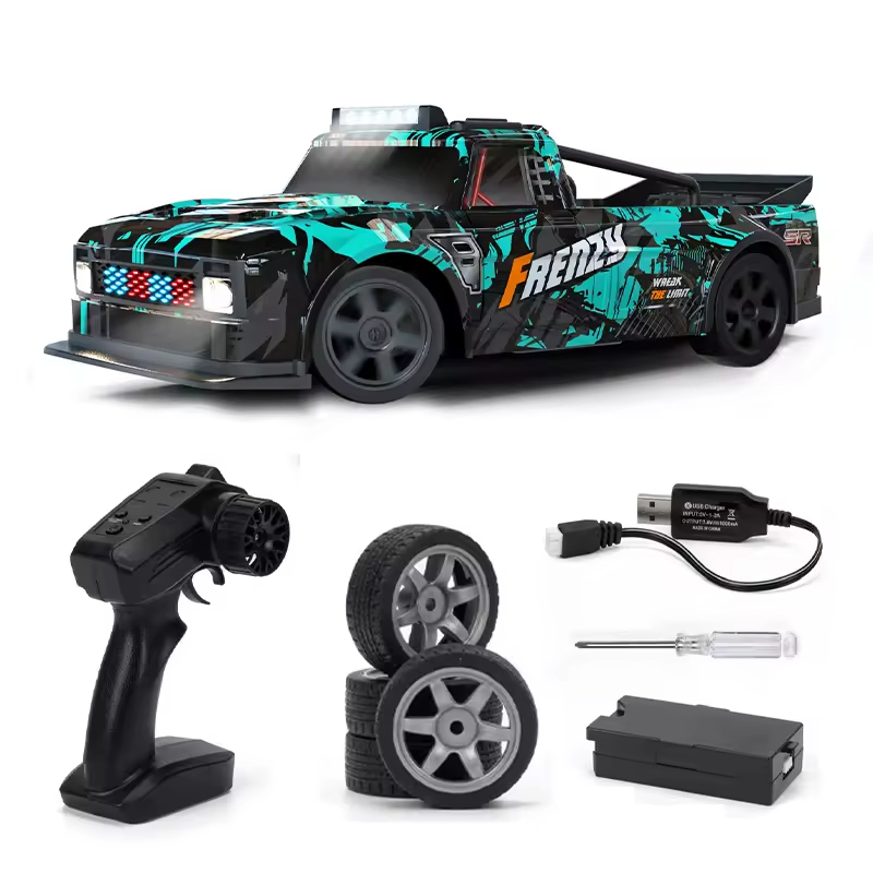 1: 16 Scale Ae86 RC Car 2.4G High-Speed Drift Vehicle with LED Lights 4WD Remote Control Car
