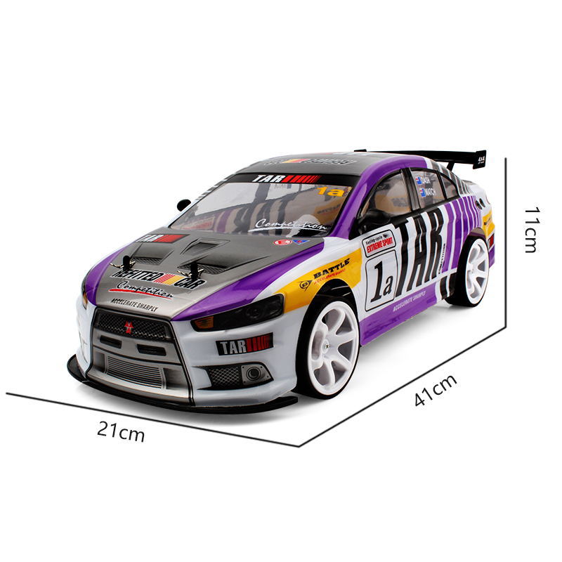 1 to 10 Scale 4WD RC Racing Car Model High Speed 40 to 70Km Per Hour Electric Remote Control Drift Car Expert Charger USB Cable