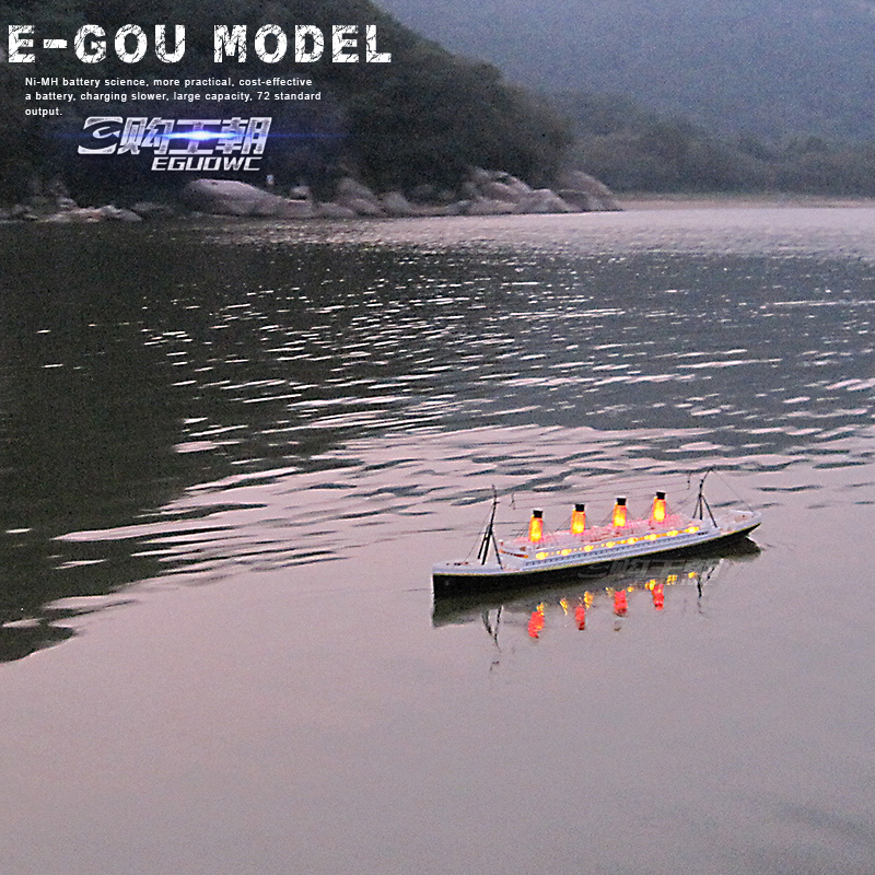 Titanic Cruise Speedboat RC Model Ship with 4-Channel Remote Control 80M Range Batteries Included-Children's Gift