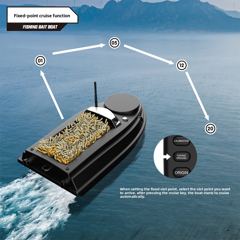 BV030 RC GPS Bait Boat With Fish Finder Sonar for Carp Fishing High Precision Smart Fishing Tool