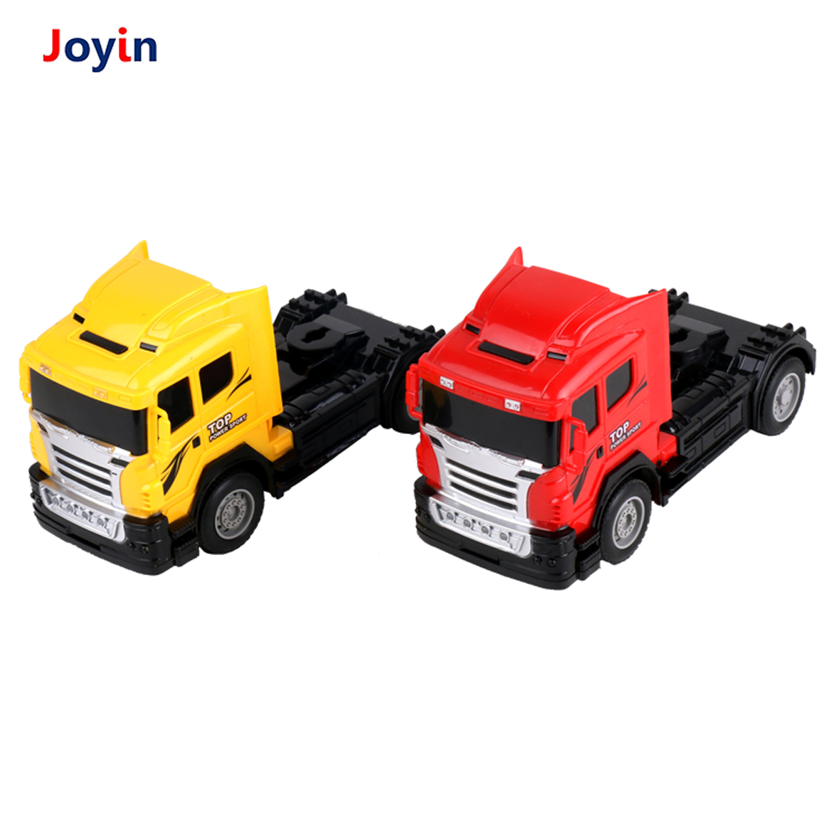 Truck Trailer 2.4 GHz Fast Speed Remote Control Kids Toy Carrier Vehicle Cargo Transporter with Headlight