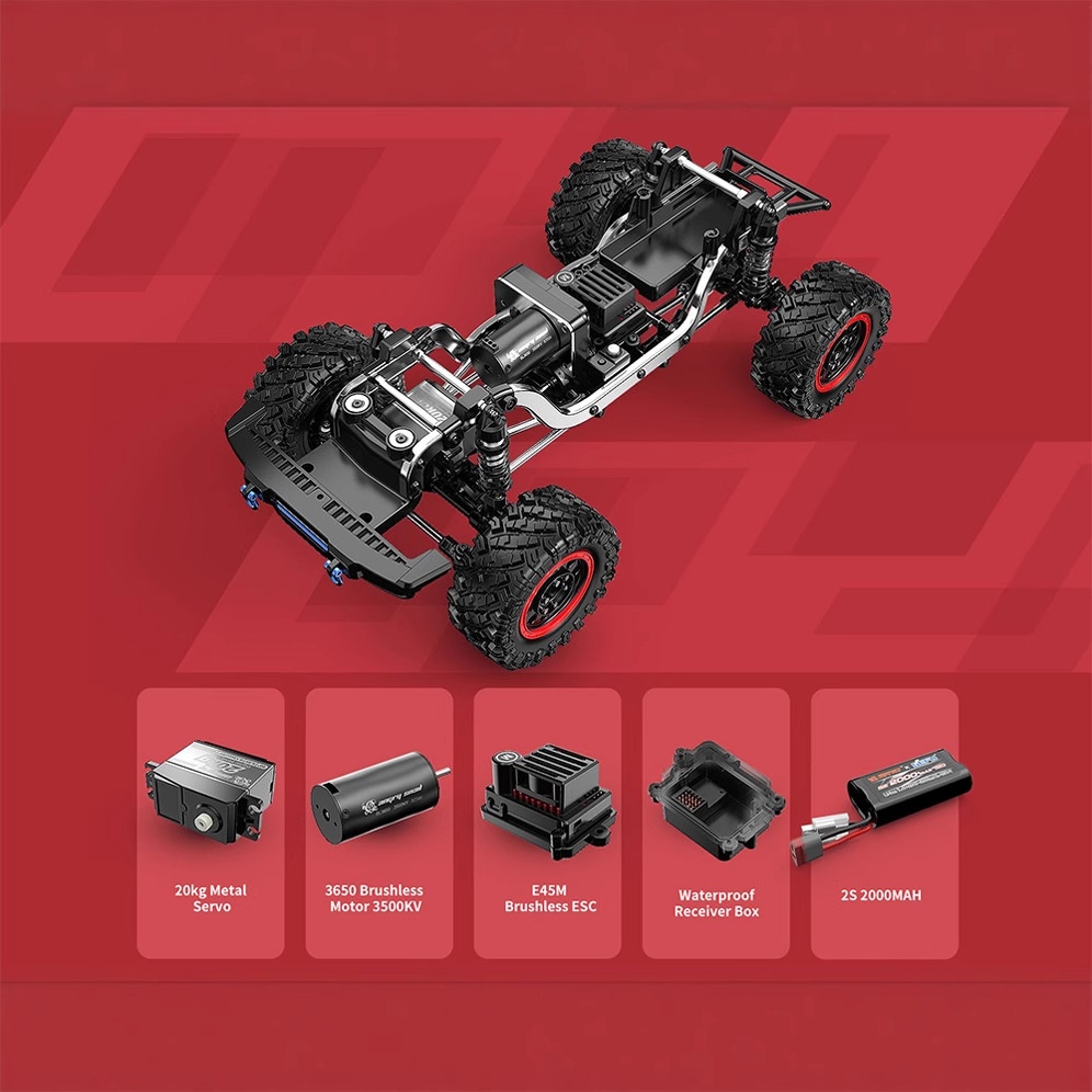 Mjx H12P High-Speed Full-Scale Electric Remote Control Car Expert Level Big-Foot Climbing Off-Road 120m Remote Distance 1:12 RC