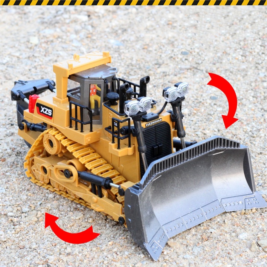1:24 Scale Alloy 2.4Ghz 9-Channel RC Excavator Truck Music Sounds 40m Range Charger Included Indoor-Outdoor Ready-to-Go
