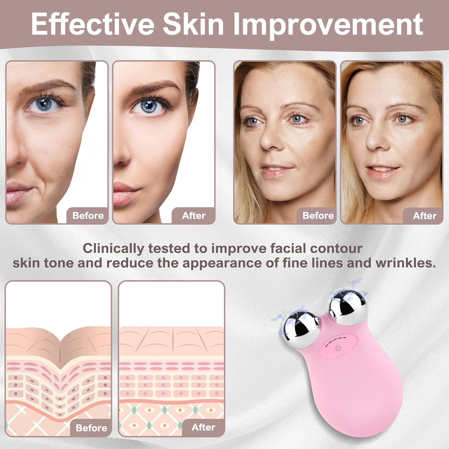 Mini Microcurrent Face Lift Device and Facial Sculpting Massager Microcurrent Facial Devices for Skin Rejuvenation