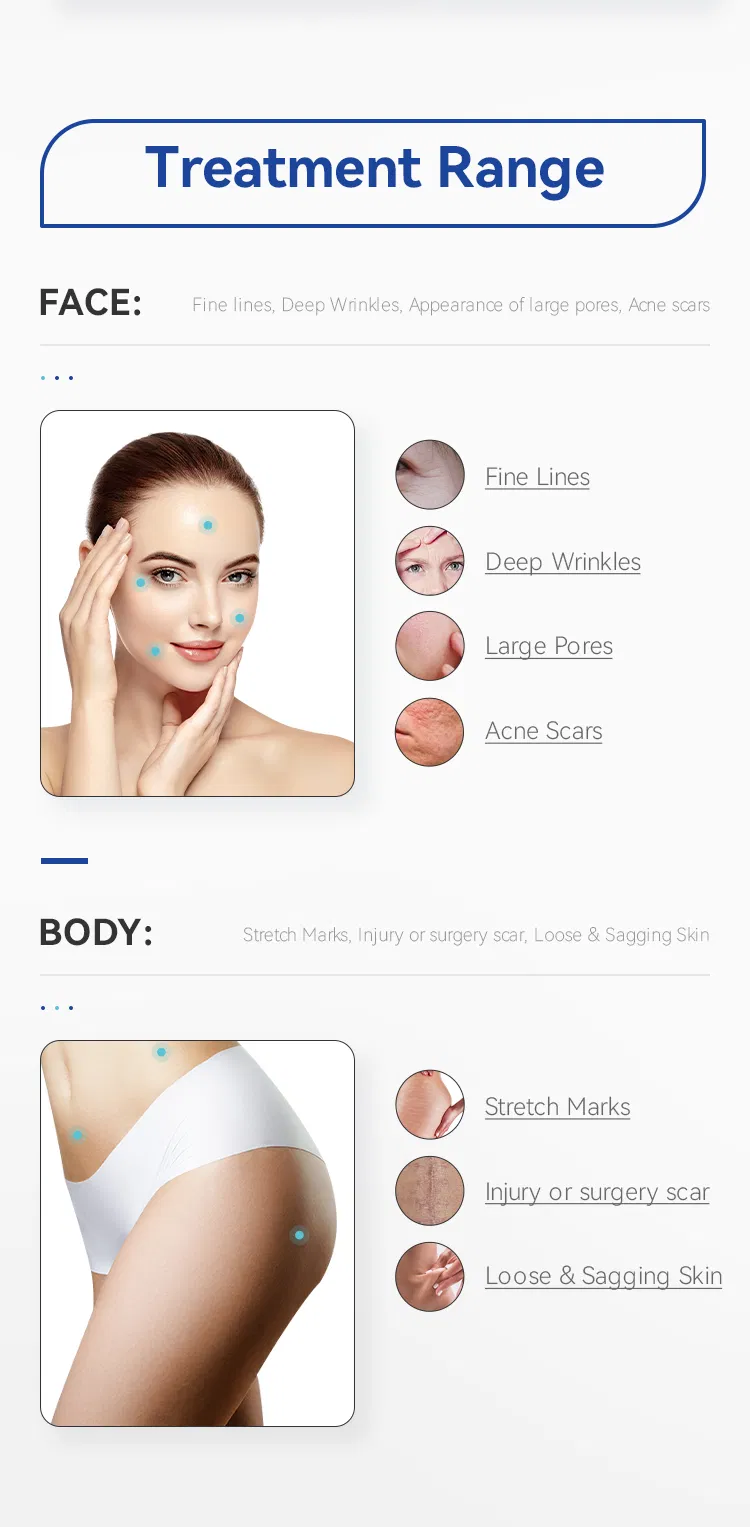 Portable Microneedle RF Skin Tightening Fractional RF Microneedling Machine