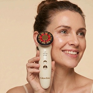 1Pcs Custom Logo Package Dropshipping 3-in-1 Flare Microcurrent Vibration LED Light Therapy Device For Face Neck Dark Circles