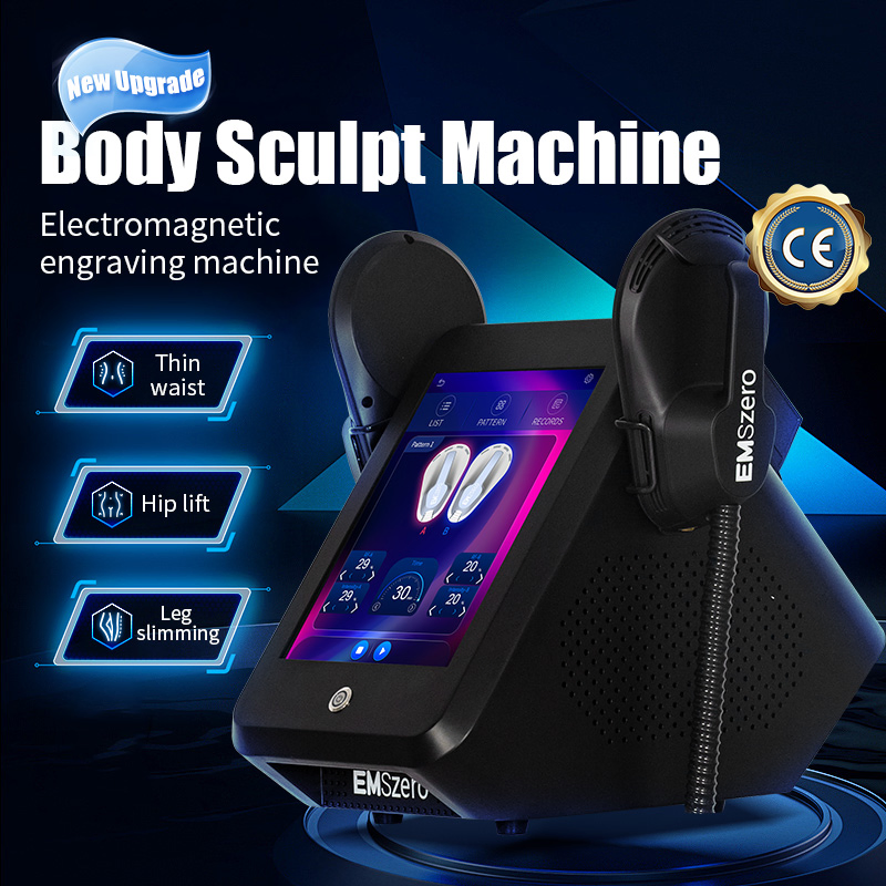 Portable 2 Handles EMS Zero Body Sculpting RF Muscle Stimulator Slimming Machine