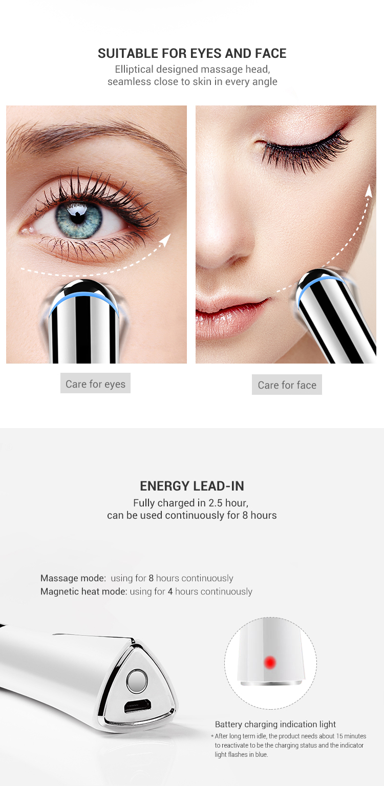 Ms.W Face Lifting Massage Lip &amp; Eyes Beauty Eye Wrinkle Remover Microcurrent Eye Toning Device