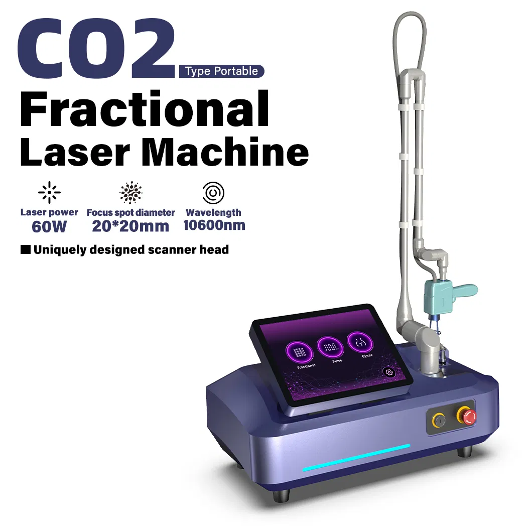 Best Big Power 100W Ergonomic Design Fractional CO2 Laser RF Tube Acne Pigment Removal Skin Rejuvenation Scar Resurfacing Vaginal Tightening Beauty Machine