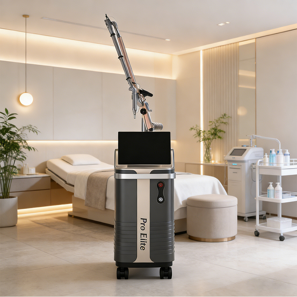 PicoKing Best 350ps Pico Laser 5000w 532nm/755nm/1320nm/1064nm Q Switch Nd Yag Picosecond Laser Tattoo Removal Machine PicoLaser