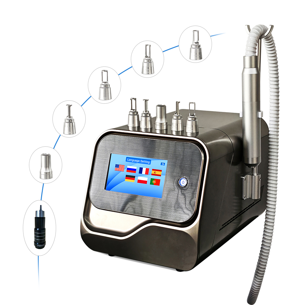 Portable Non-invasive Heads Picosecond Pico Lasersings Tattoo Removal Machine with 8 Languages