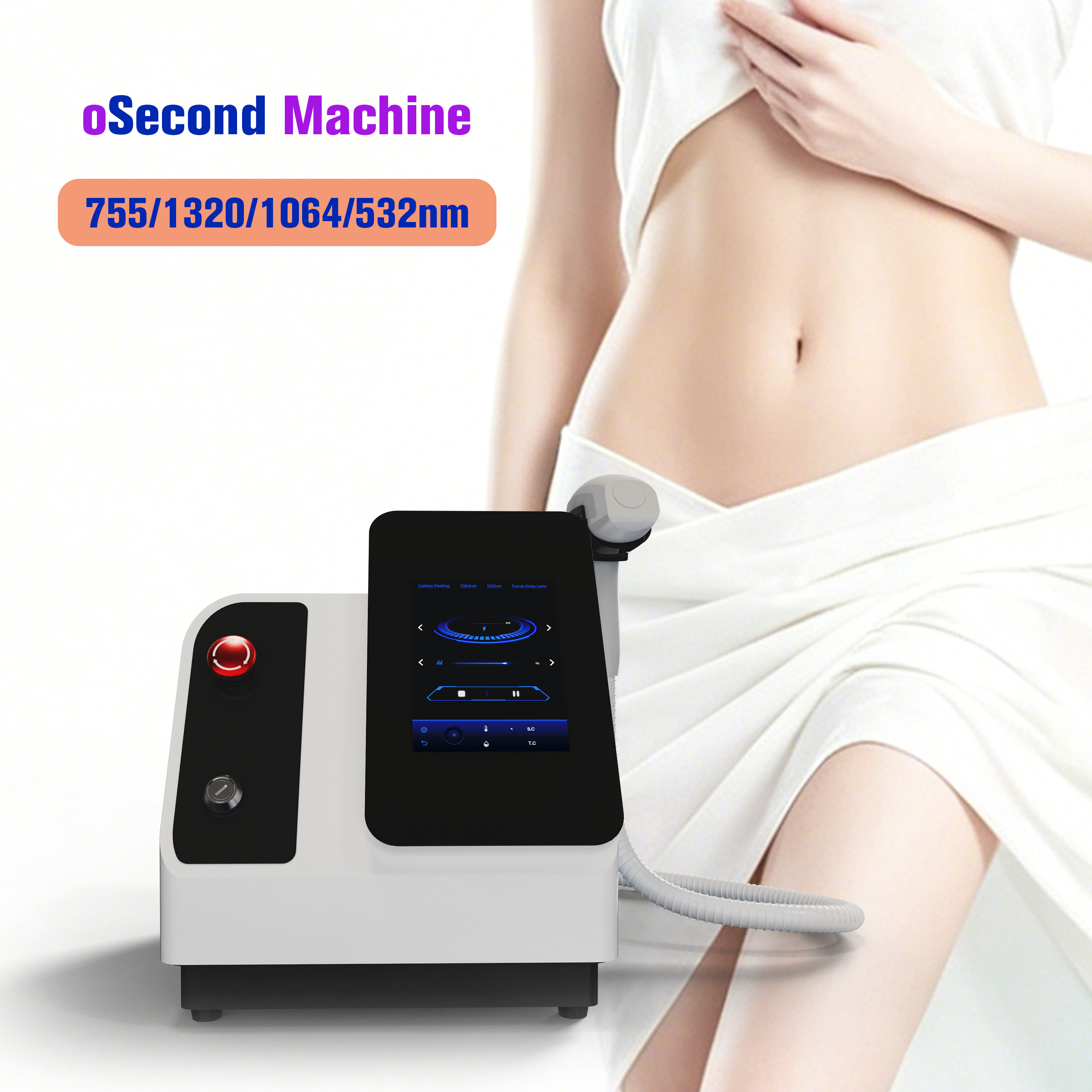 Factory Price Medical Skin Rejuvenation Qswitch Nd Yag Laser Device Q Switched Laser Freckle Tattoo Removal Machine