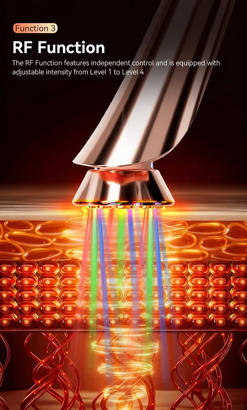 RF LED Red Light Therapy Skin Care Lifting Microcurrent Facial Beauty Device